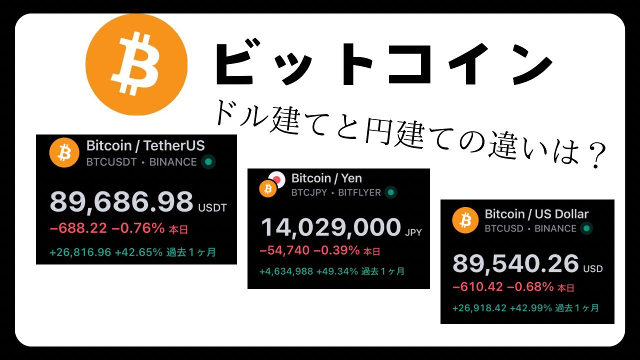 ビットコイン ドル建てと円建ての違い！ - デイトレと仮想通貨ブログ