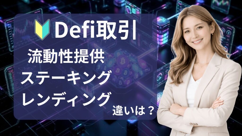 DeFiで稼ぐ3つの方法は？流動性提供・レンディング・ステーキングの違いを徹底解説
